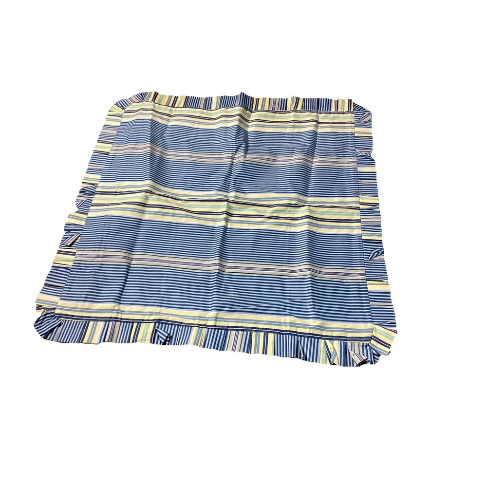 VTG Waverly Williamsburg  Euro Square Pillow Sham Blue Stripe 30"x30"
